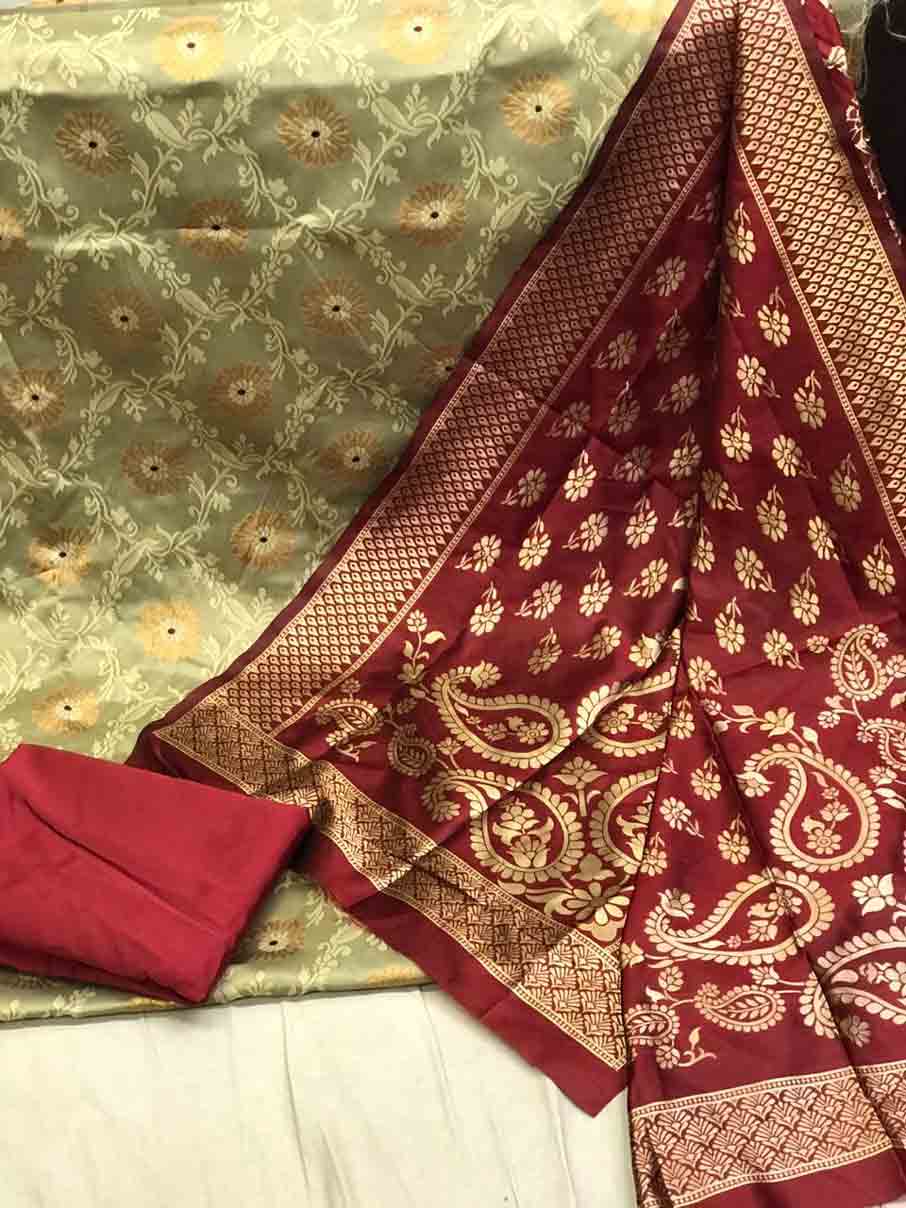 Banarasi Slik Whosale Dress Material Banarasi Slik Whosale Dress Material